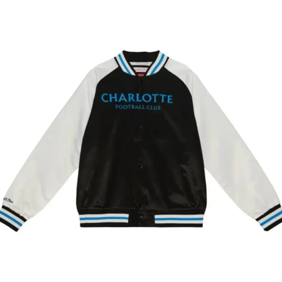 Men Mitchell & Ness Jackets & Outerwear-Primetime Lightweight Satin Jacket Charlotte Fc
