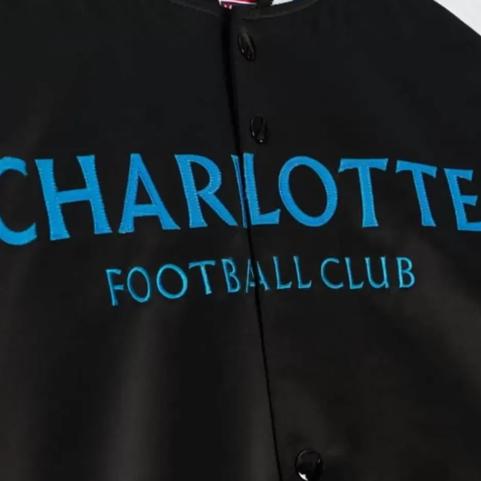 Men Mitchell & Ness Jackets & Outerwear-Primetime Lightweight Satin Jacket Charlotte Fc