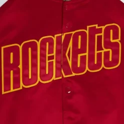 Men Mitchell & Ness Jackets & Outerwear-Primetime Lightweight Satin Jacket Houston Rockets