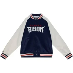 Men Mitchell & Ness Jackets & Outerwear-Primetime Lightweight Satin Jacket Howard University