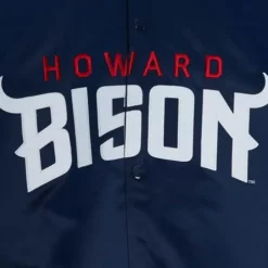 Men Mitchell & Ness Jackets & Outerwear-Primetime Lightweight Satin Jacket Howard University