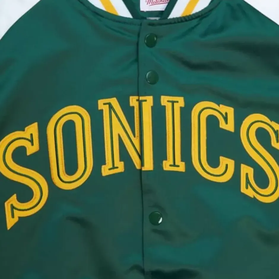 Men Mitchell & Ness Jackets & Outerwear-Primetime Lw Satin Jacket Seattle Supersonics