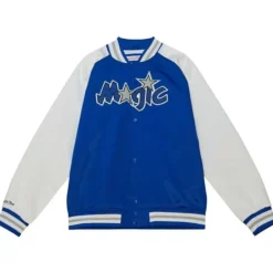 Men Mitchell & Ness Jackets & Outerwear-Primetime Lw Satin Jacket Orlando Magic