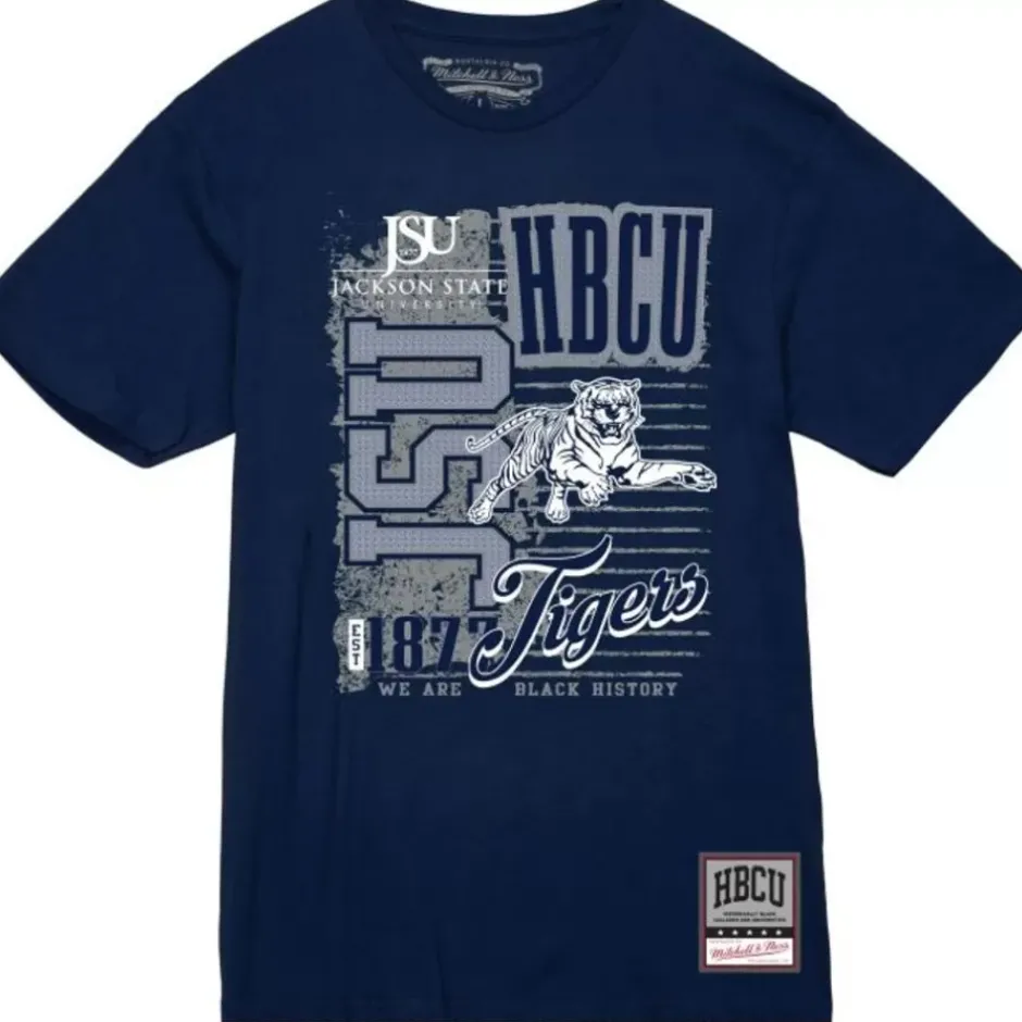 Men Mitchell & Ness T-Shirts & Tops-Proud Tee Jackson State University