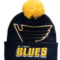 Mitchell & Ness Knit-Punch Out Pom Knit St. Louis Blues