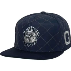 Mitchell & Ness Snapback-Quilted Taslan Snapback Georgetown University