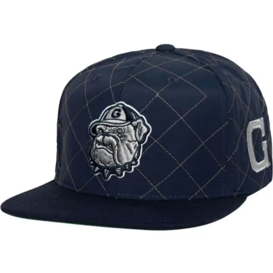 Mitchell & Ness Snapback-Quilted Taslan Snapback Georgetown University