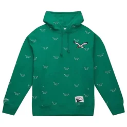 Men Mitchell & Ness Hoodies & Sweatshirts-Repeat Hoodie Philadelphia Eagles