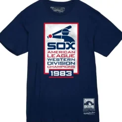 Men Mitchell & Ness T-Shirts & Tops-Retro 1983 Tee Chicago White Sox