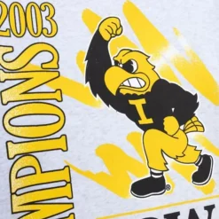 Men Mitchell & Ness Hoodies & Sweatshirts-Retro Brush Crew University Of Iowa