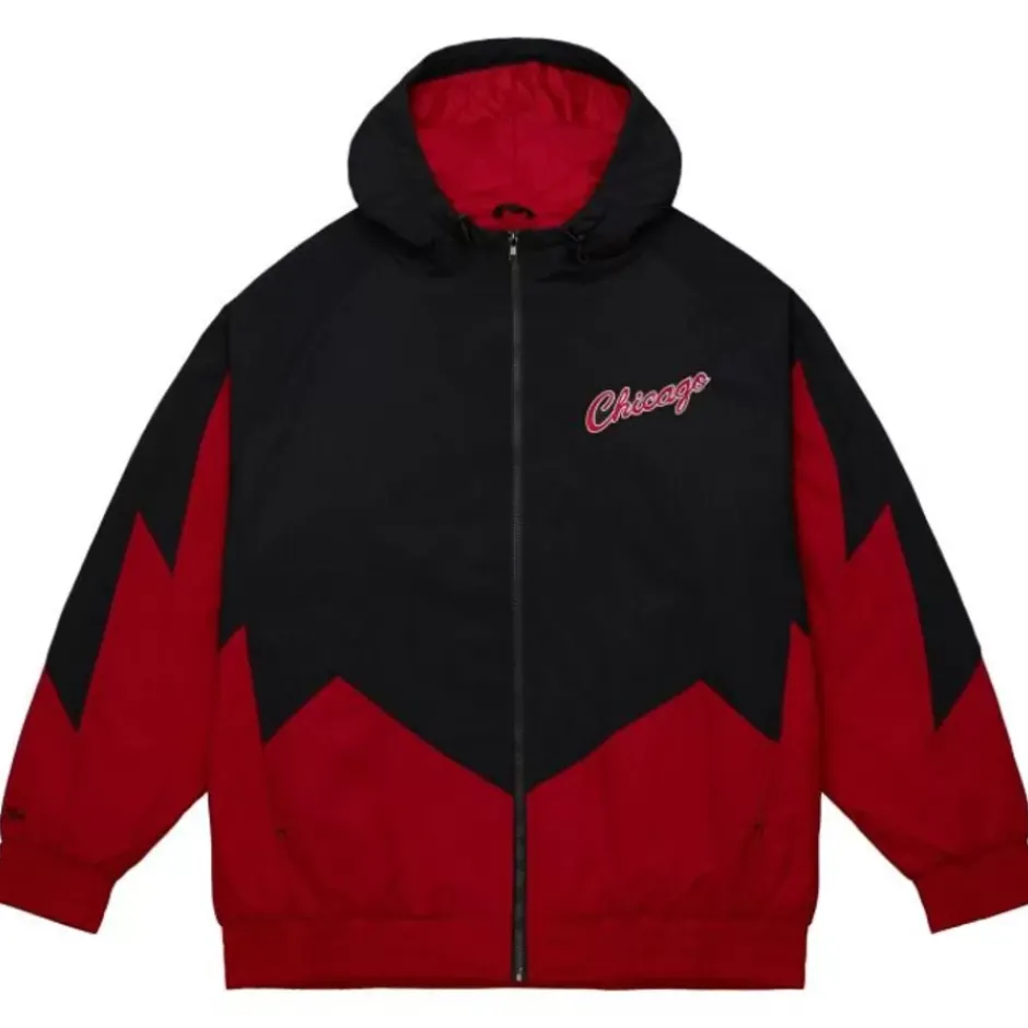 Men Mitchell & Ness Jackets & Outerwear-Retro Full Zip Jacket Chicago Bulls