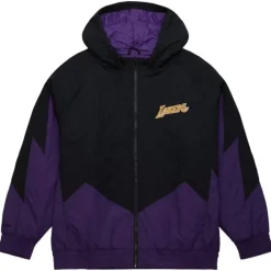 Men Mitchell & Ness Jackets & Outerwear-Retro Full Zip Jacket Los Angeles Lakers