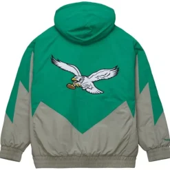 Men Mitchell & Ness Jackets & Outerwear-Retro Full Zip Jacket Philadelphia Eagles