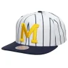 Mitchell & Ness Snapback-Retro Pinstripe Snapback University Of Michigan