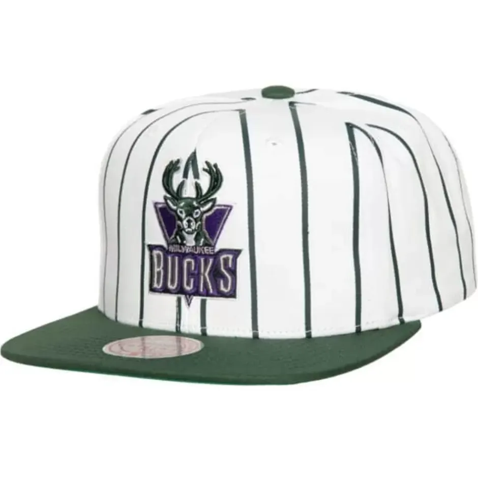 Mitchell & Ness Snapback-Retro Pinstripe Snapback Hwc Milwaukee Bucks