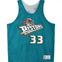 Men Mitchell & Ness T-Shirts & Tops-Reversible Mesh Tank Detroit Pistons Grant Hill