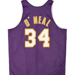 Men Mitchell & Ness T-Shirts & Tops-Reversible Mesh Tank Los Angeles Lakers Shaquille O'Neal