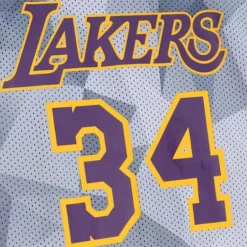 Men Mitchell & Ness T-Shirts & Tops-Reversible Mesh Tank Los Angeles Lakers Shaquille O'Neal