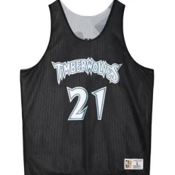 Men Mitchell & Ness T-Shirts & Tops-Reversible Mesh Tank Minnesota Timberwolves Kevin Garnett
