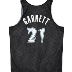 Men Mitchell & Ness T-Shirts & Tops-Reversible Mesh Tank Minnesota Timberwolves Kevin Garnett