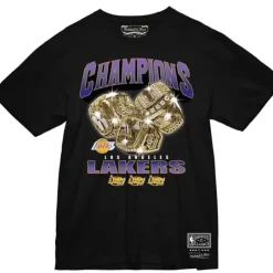 Men Mitchell & Ness T-Shirts & Tops-Rings Tee Los Angeles Lakers
