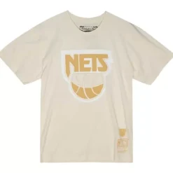Men Mitchell & Ness T-Shirts & Tops-Sandman Tee New Jersey Nets