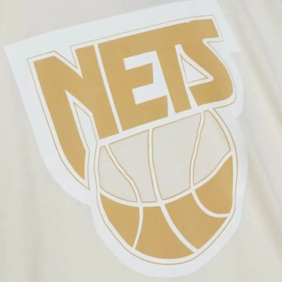 Men Mitchell & Ness T-Shirts & Tops-Sandman Tee New Jersey Nets