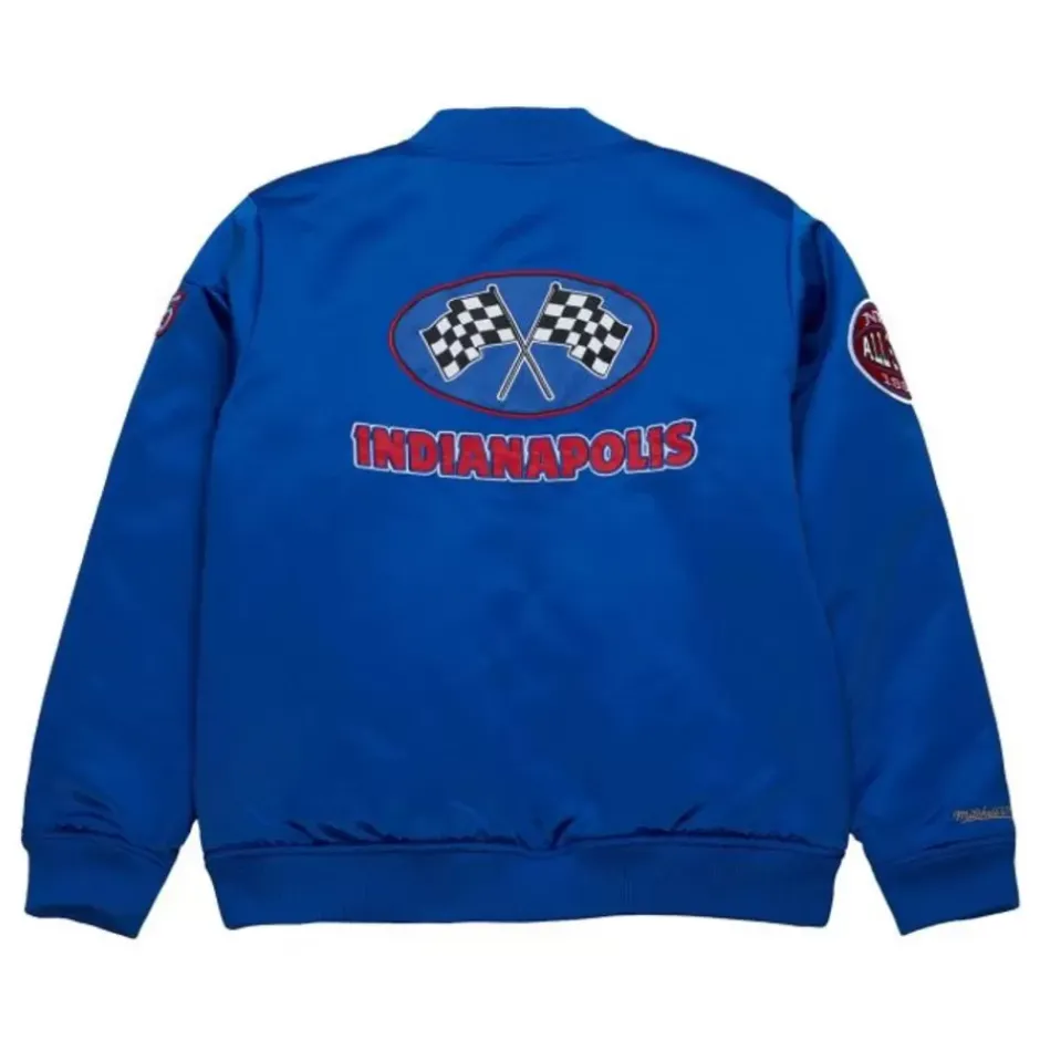 Men Mitchell & Ness Jackets & Outerwear-Satin Bomber Jacket Nba All-Star 1985