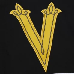 Men Mitchell & Ness Hoodies & Sweatshirts-Satin Insert Fleece Crew Current Logo Vegas Golden Knights