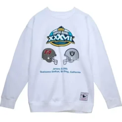 Men Mitchell & Ness Hoodies & Sweatshirts-Sbxxxvii Match Up Crew Super Bowl