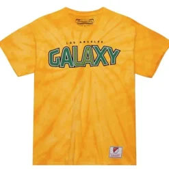 Men Mitchell & Ness T-Shirts & Tops-Script Tee Los Angeles Galaxy