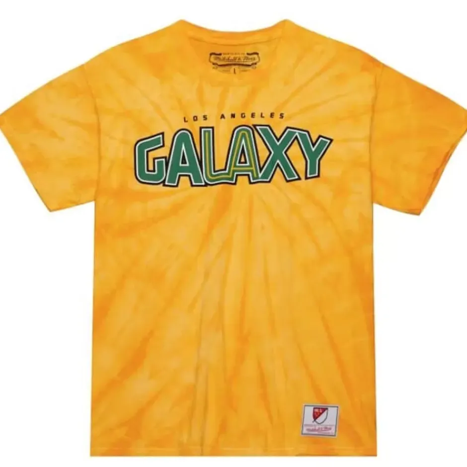 Men Mitchell & Ness T-Shirts & Tops-Script Tee Los Angeles Galaxy