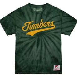 Men Mitchell & Ness T-Shirts & Tops-Script Tee Portland Timbers