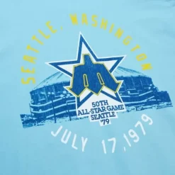 Men Mitchell & Ness T-Shirts & Tops-Seattle Asg Tee Seattle Mariners 1979