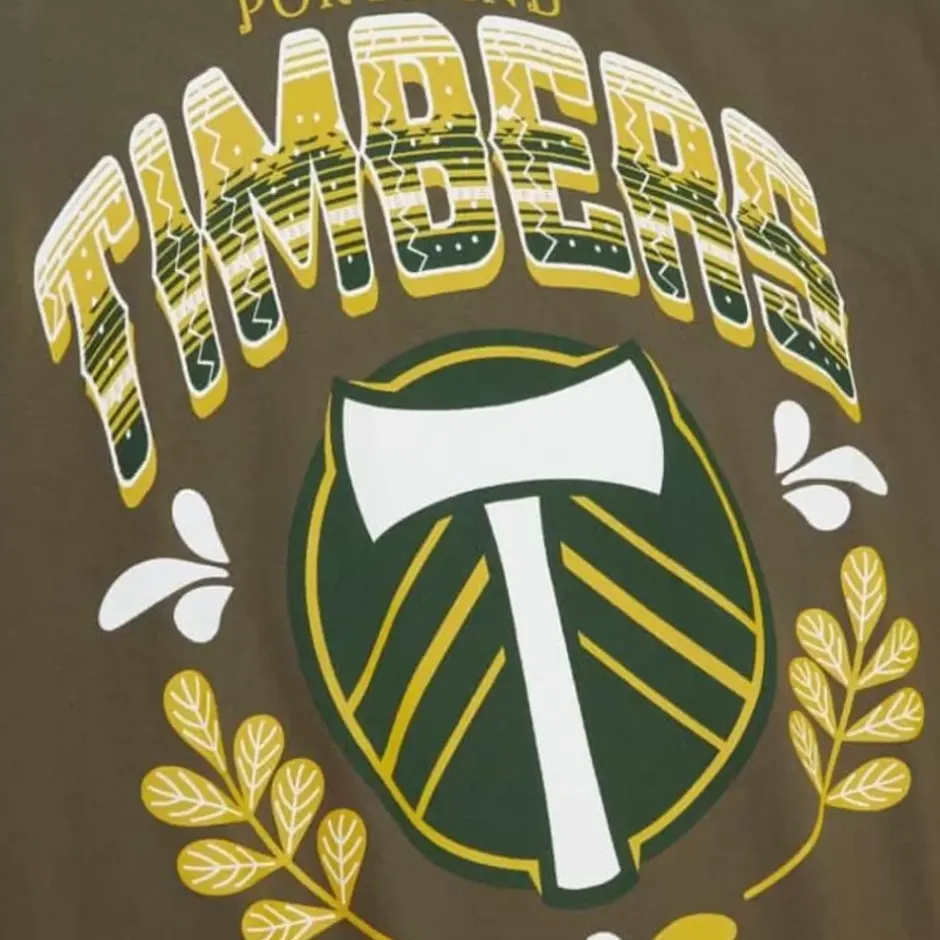 Men Mitchell & Ness T-Shirts & Tops-Serape Tee Portland Timbers
