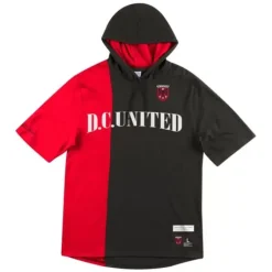 Men Mitchell & Ness T-Shirts & Tops-Short Sleeve Split Hoodie D.C. United
