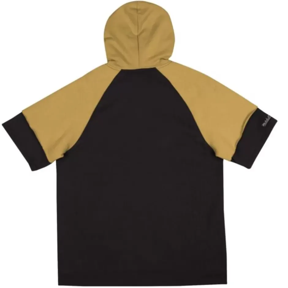 Men Mitchell & Ness Hoodies & Sweatshirts-Shortsleeve Fleece Hoodie New Orleans Saints