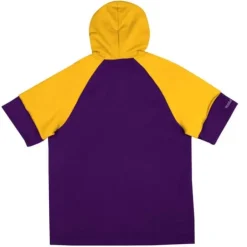 Men Mitchell & Ness Hoodies & Sweatshirts-Shortsleeve Fleece Hoodie Minnesota Vikings
