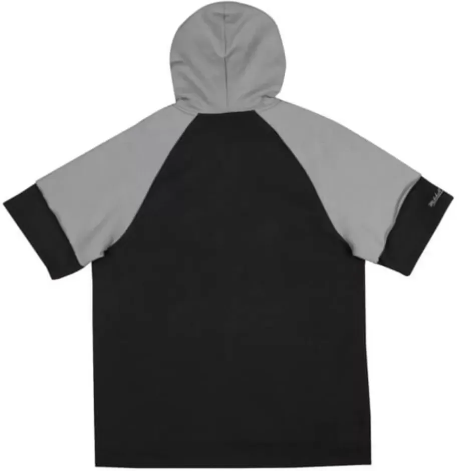 Men Mitchell & Ness Hoodies & Sweatshirts-Shortsleeve Fleece Hoodie Oakland Raiders