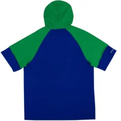 Men Mitchell & Ness Hoodies & Sweatshirts-Shortsleeve Fleece Hoodie Seattle Seahawks