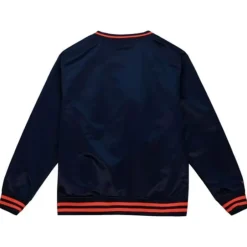 Men Mitchell & Ness Jackets & Outerwear-Sideline Pullover Satin Jacket San Diego Padres