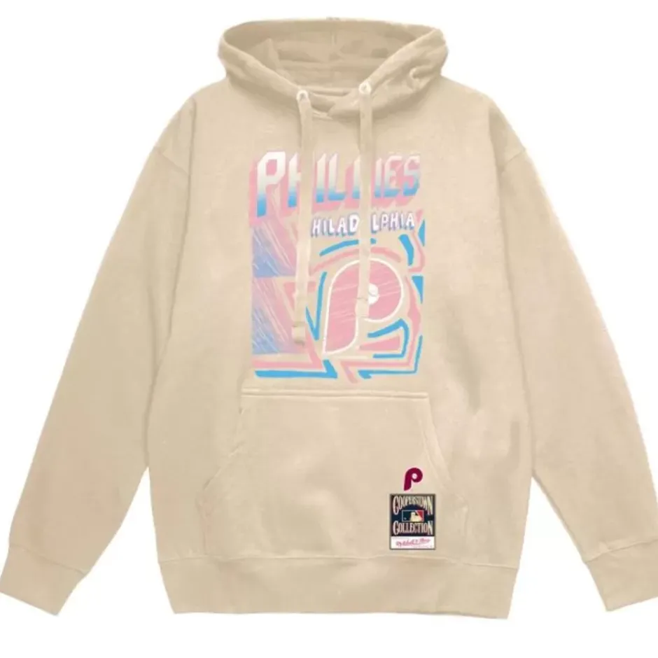 Men Mitchell & Ness Hoodies & Sweatshirts-Sidewalk Sketch Hoodie Philadelphia Phillies