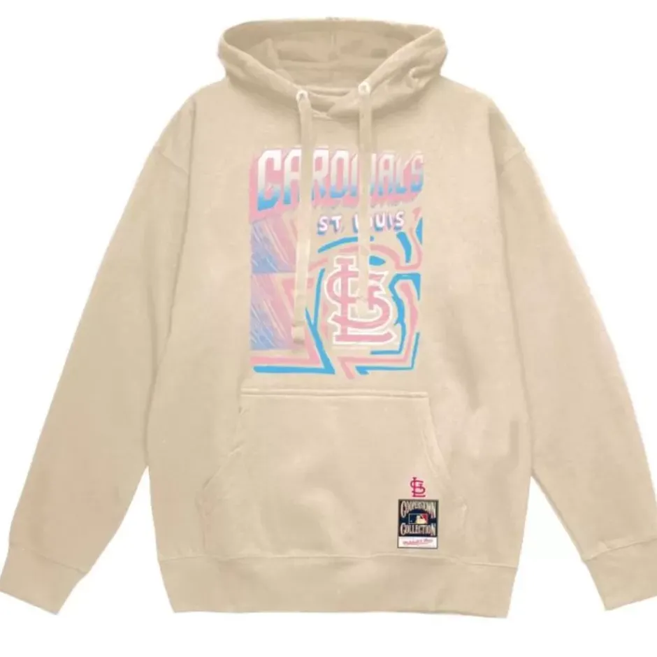 Men Mitchell & Ness Hoodies & Sweatshirts-Sidewalk Sketch Hoodie St. Louis Cardinals