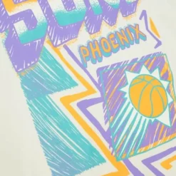 Men Mitchell & Ness T-Shirts & Tops-Sidewalk Sketch Ss Tee Hwc Phoenix Suns