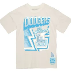 Men Mitchell & Ness T-Shirts & Tops-Sidewalk Sketch Tee Los Angeles Dodgers