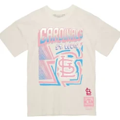 Men Mitchell & Ness T-Shirts & Tops-Sidewalk Sketch Tee St. Louis Cardinals