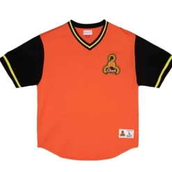 Men Mitchell & Ness T-Shirts & Tops-Since 96 2.0 Mesh Pullover V-Neck San Jose Clash