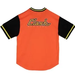 Men Mitchell & Ness T-Shirts & Tops-Since 96 2.0 Mesh Pullover V-Neck San Jose Clash