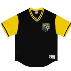 Men Mitchell & Ness T-Shirts & Tops-Since 96 2.0 Mesh Pullover V-Neck Columbus Crew