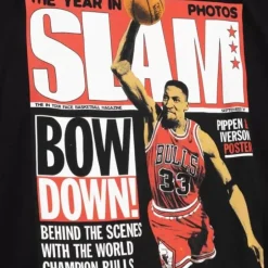 Men Mitchell & Ness T-Shirts & Tops-Slam Cover '97 Chicago Bulls Scottie Pippen